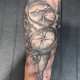 Tattoo Tatuaje Reloj Br'ujula Mapa-Jorge Terrorize-Tatuajes L'Eliana