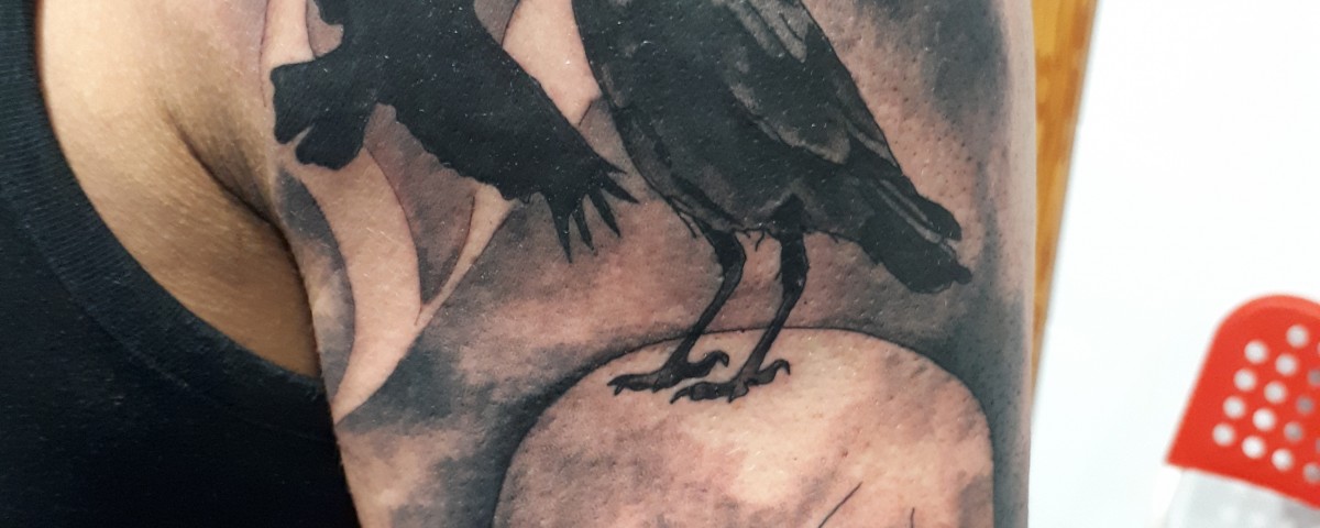 Tattoo cuervo#Tattoocalavera#Jorge García#Jorge Terrorize#Tatuajes L'Eliana#